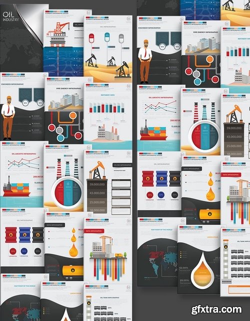 Oil Industry Infographics Design