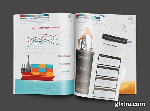 Oil Industry Infographics Design