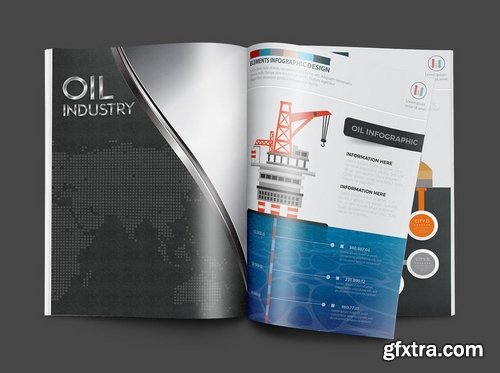 Oil Industry Infographics Design