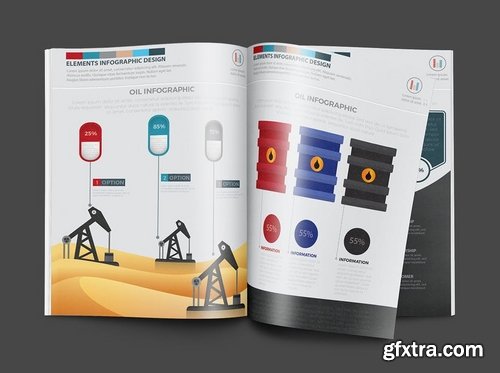 Oil Industry Infographics Design