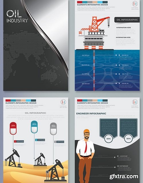 Oil Industry Infographics Design