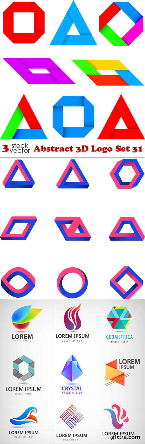 Vectors - Abstract 3D Logo Set 31