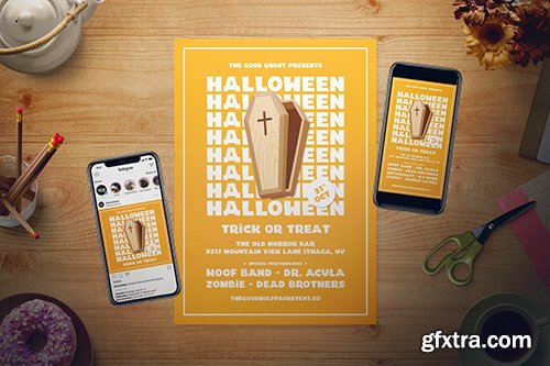 Simple Halloween Flyer Set