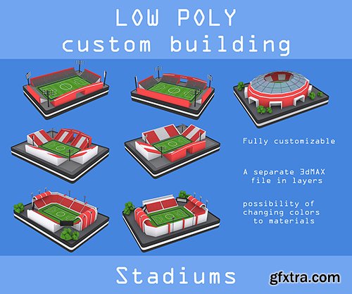Cubebrush - Low poly Stadiums pack