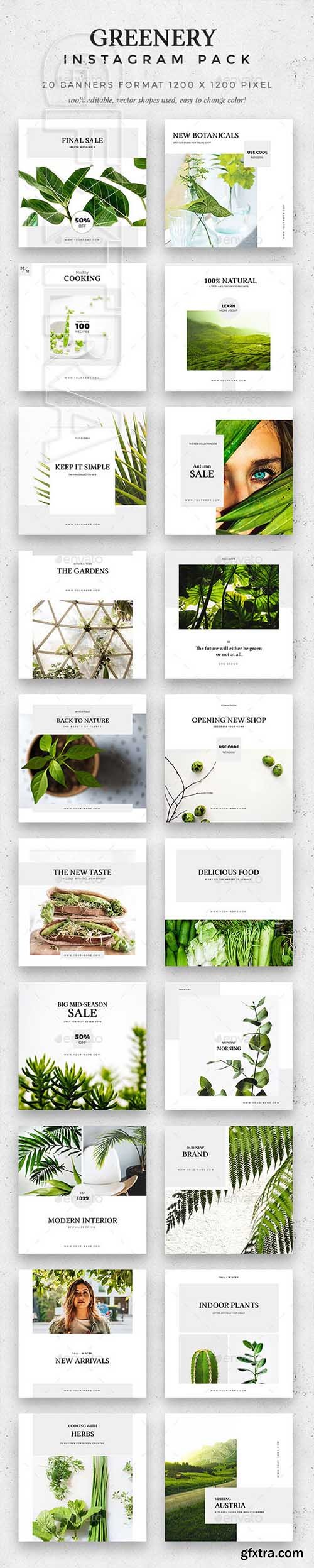 GraphicRiver - Greenery - Instagram Pack 22636168