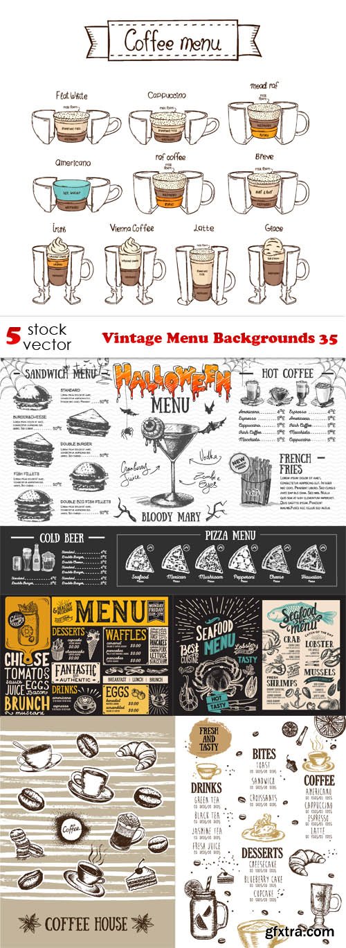 Vectors - Vintage Menu Backgrounds 35