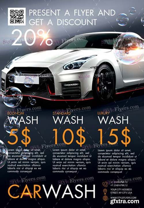 Car Wash V14 2018 PSD Flyer Template