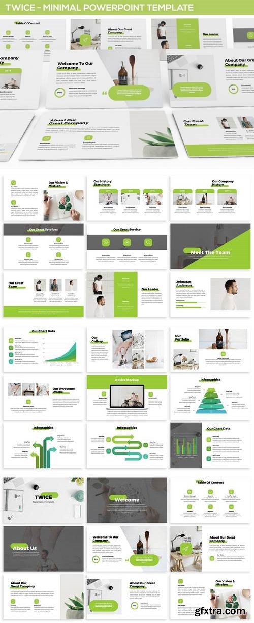 Twice - Minimal & Simple Powerpoint Template