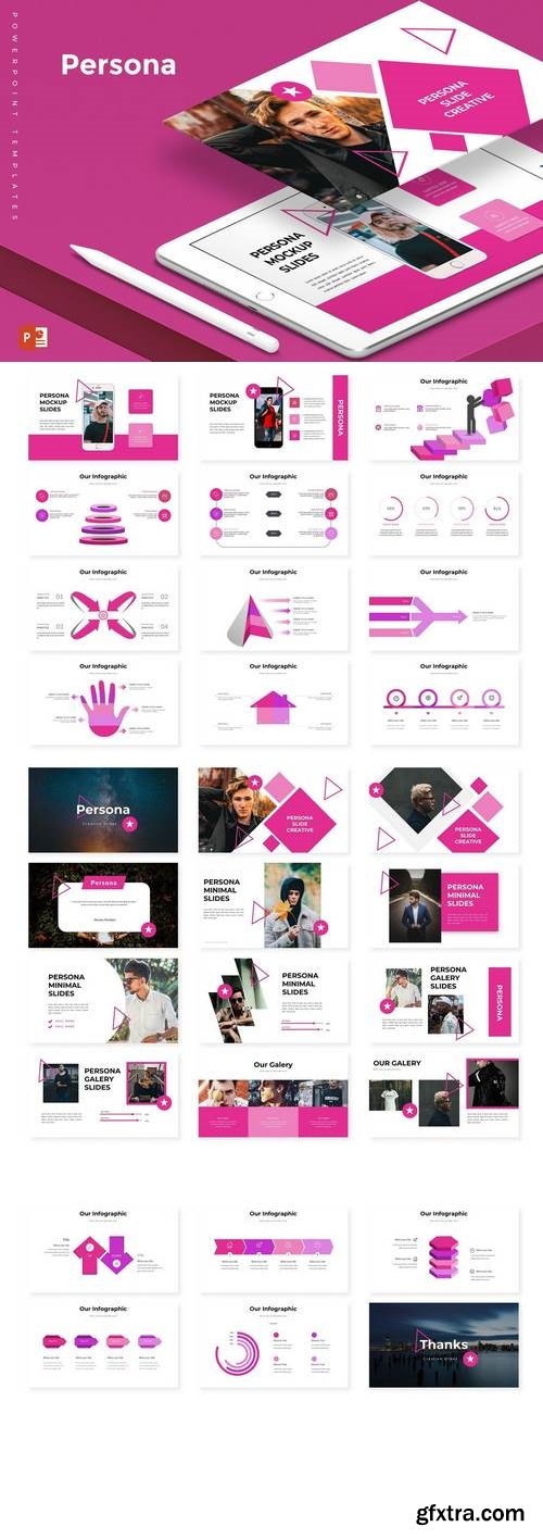 Persona - Powerpoint, Keynote, Google Sliders Templates