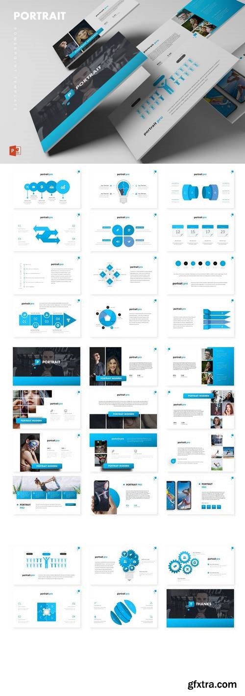 Portrait - Powerpoint, Keynote, Google Sliders Templates