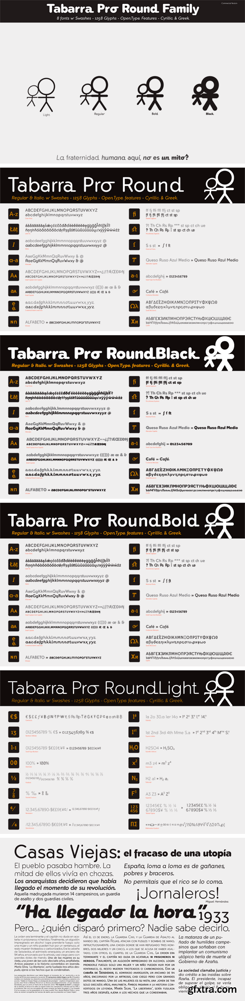 Tabarra Pro Round Font Family