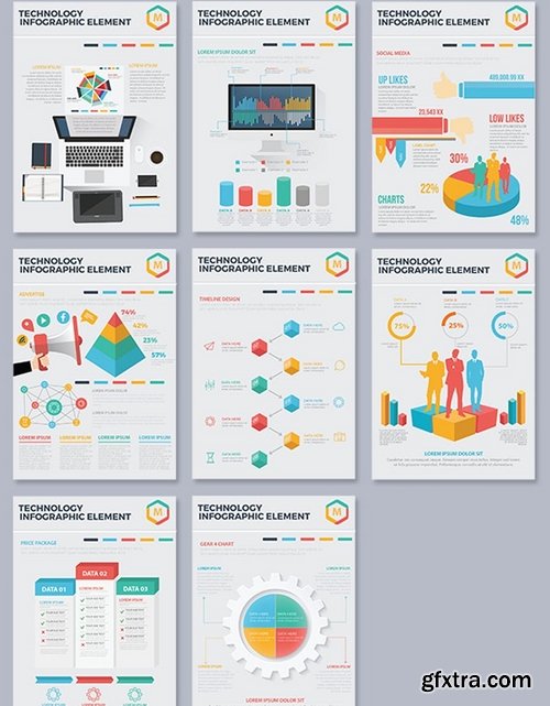 17 Pages Element of Infographic Design