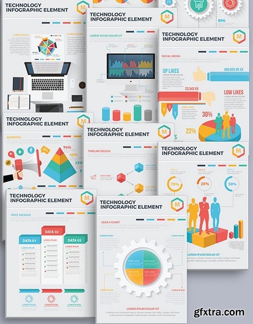 17 Pages Element of Infographic Design