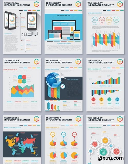 17 Pages Element of Infographic Design