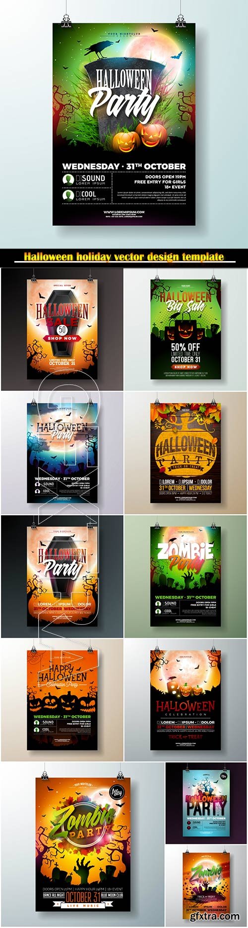 Halloween holiday vector design template