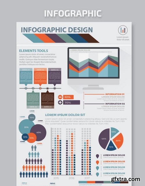 Infographic flat elements design