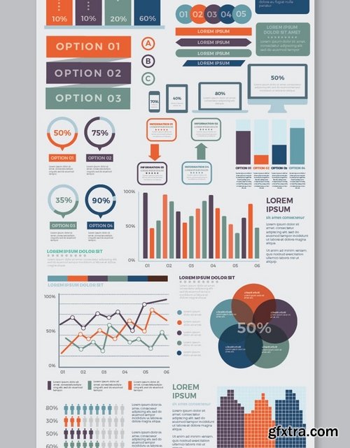 Infographic flat elements design