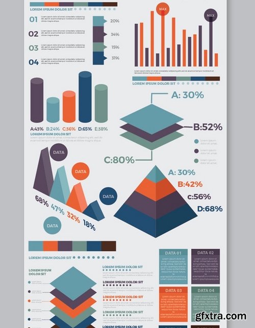 Infographic flat elements design