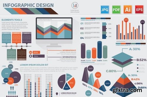 Infographic flat elements design