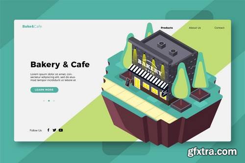 Bakery & Cafe - Banner & Landing Page