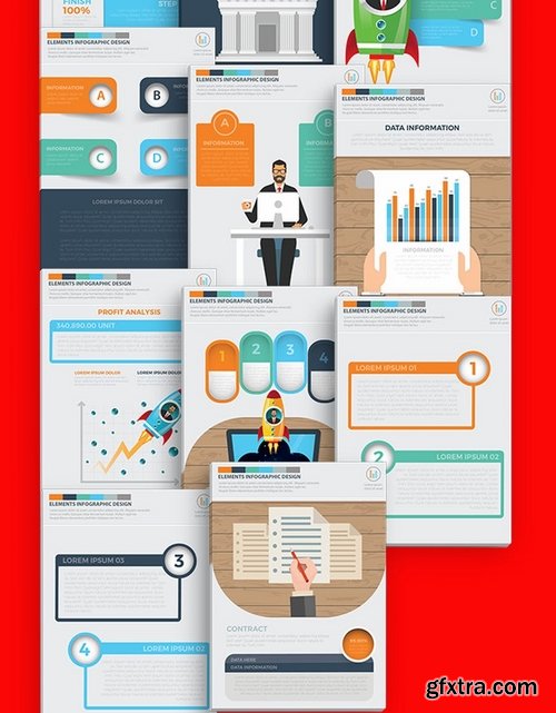 Modern Business Infographics 17 Pages Design