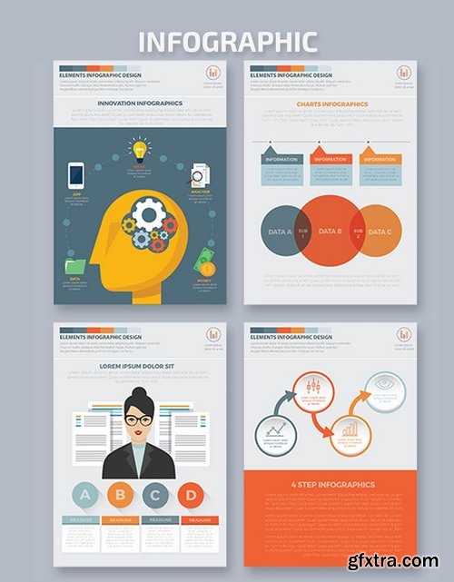 Business Infographics A4 Template Design 2