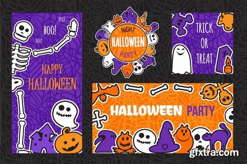 Halloween Party Banners Set