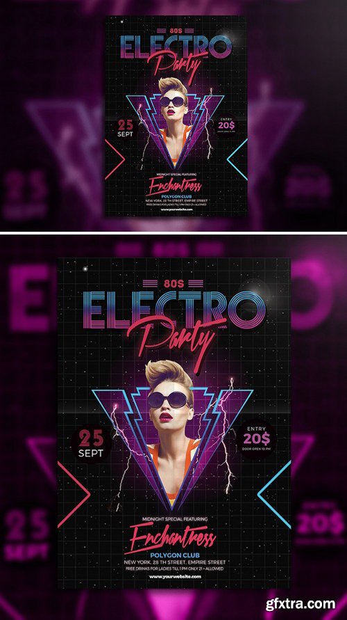 CM - 80's Electro Party Flyer 664123