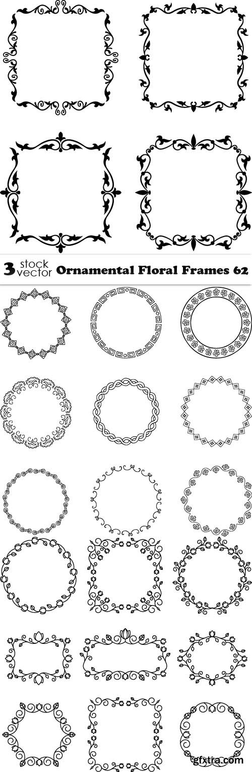 Vectors - Ornamental Floral Frames 62