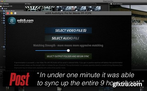 Edit8 Audio Sync FULL VERSION v1.0 for Premiere Pro & Final Cut Pro macOS