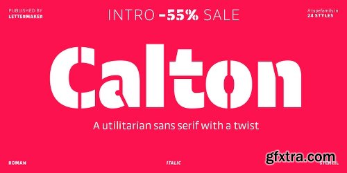 Calton Font Family - 24 Fonts