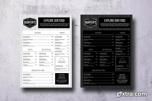 Minimal Elegant A3 Food Menu Poster