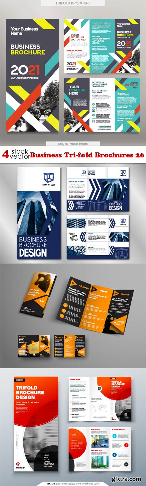Vectors - Business Tri-fold Brochures 26