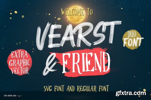 CreativeMarket Vearst & Friend SVG FONT & REGULAR 2889920