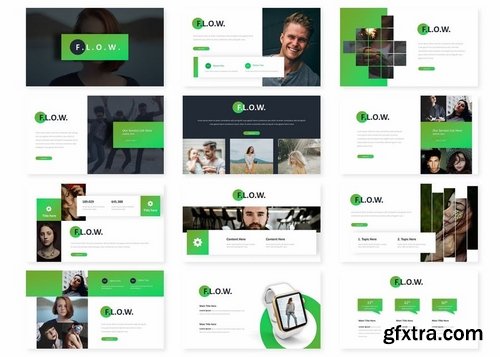 Flow - Powerpoint Keynote and Google Slides Templates