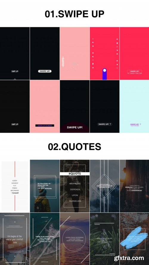 Videohive Minimal Mega Instagram Stories Pack Kit 22393686