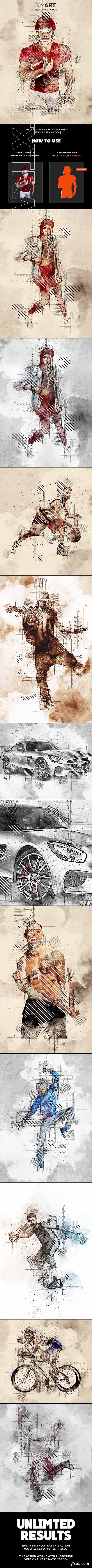 GraphicRiver - MixArt 2 Photoshop Action 22623083