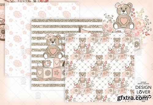 Baby Girl digital paper pack