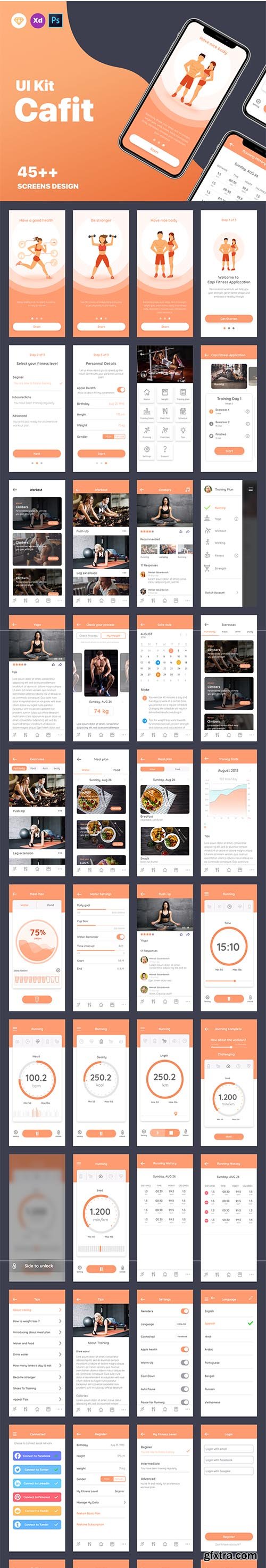 Cafit Workout UI Kit