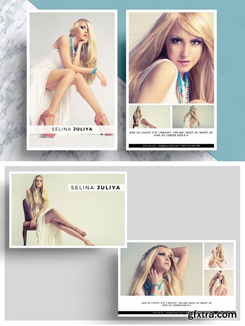 Modeling Comp Card Template