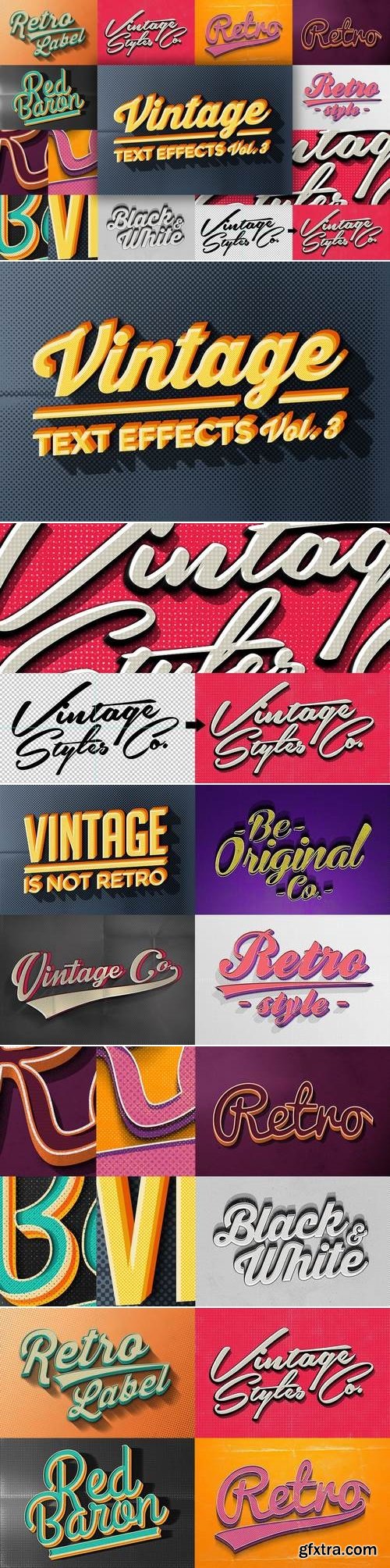 Vintage Text Effects Vol.3