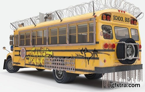 School Bus 3D Model