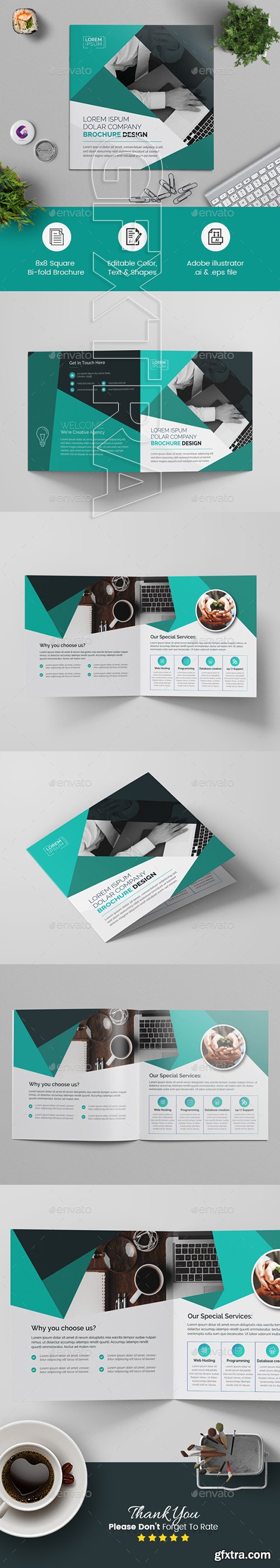 GraphicRiver - Square Bi-fold Brochure 22639510