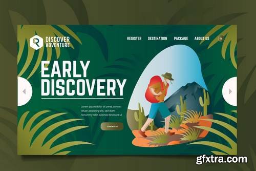 Wild Adventure Web Header PSD & Vector Template