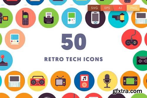 50 Retro Tech Icons