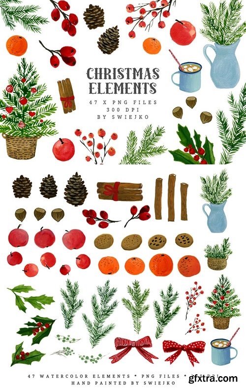 CM - Watercolor Christmas Clipart 1070578