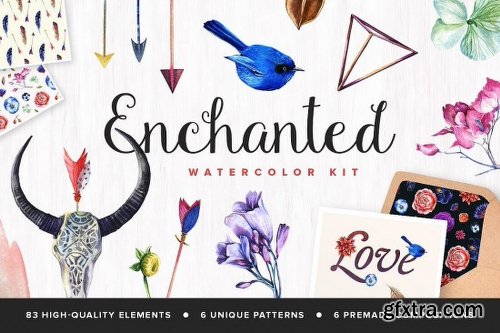 3000 Artistic Vectors Watercolors Flower Decorations & More