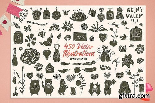 3000 Artistic Vectors Watercolors Flower Decorations & More