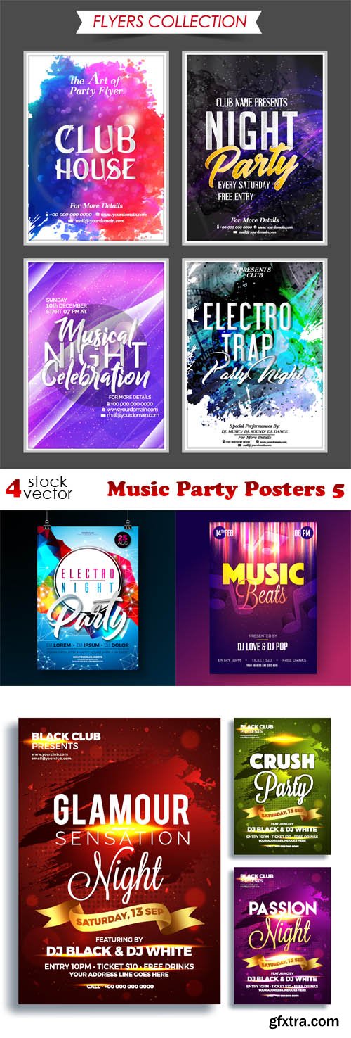 Vectors - Music Party Posters 5