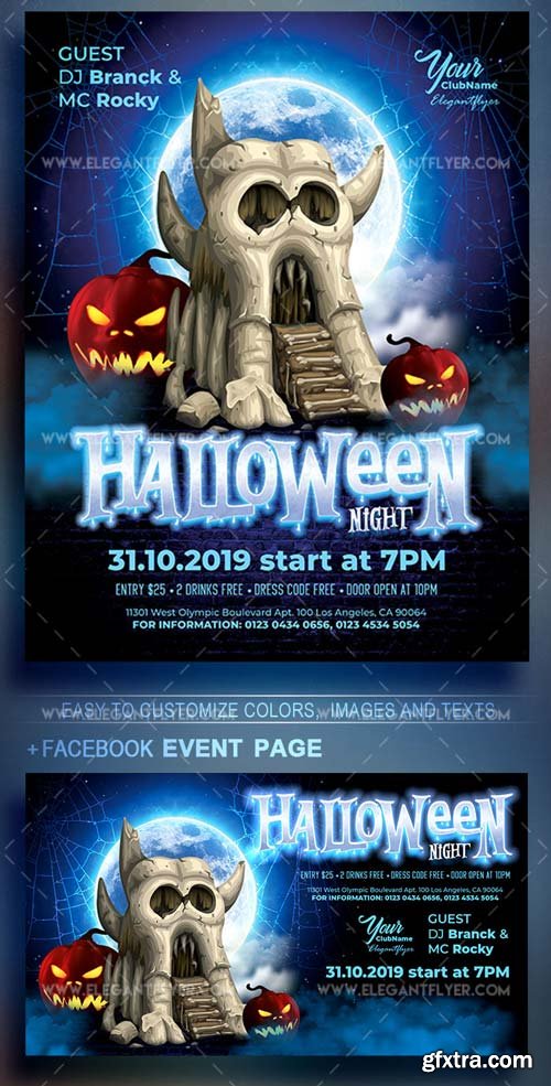 Halloween Night V33 2018 Flyer PSD Template